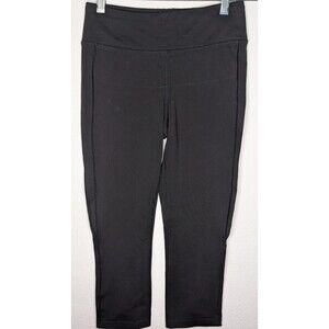 Lucy Powermax Women's dark grey-black Capris Leggings Size XS (28x26) (989)